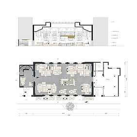 Schnitt A-A und Grundriss