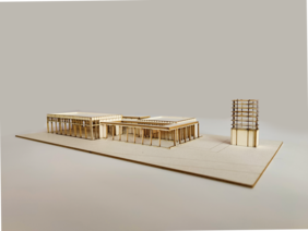 Modell des Besucherzentrums