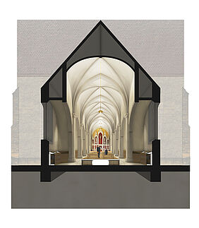 Perspektivischer Schnitt Bibliothek