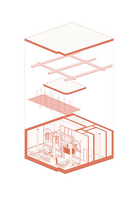 Café im Erdgeschoss