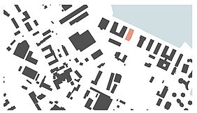 Lageplan des Gebäudes am Warnowufer