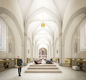 Innenraumvisualisierung Bibliothek