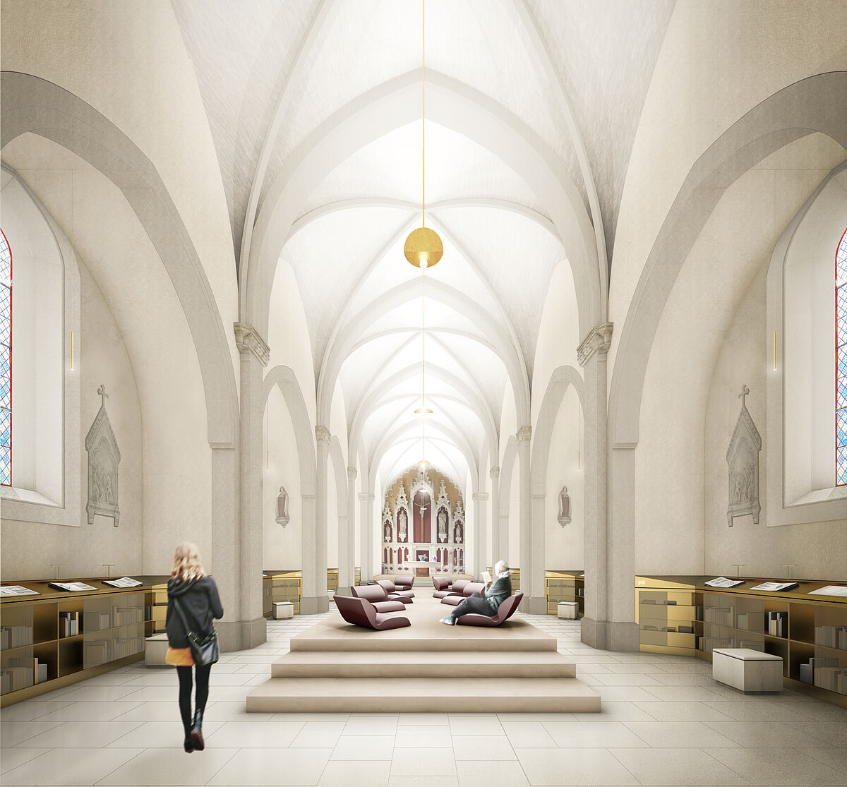 Innenraumvisualisierung Bibliothek