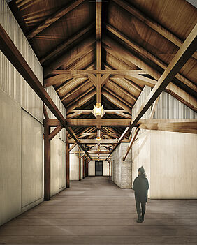 Innenraumvisualisierung Gästehaus Dachgeschoss