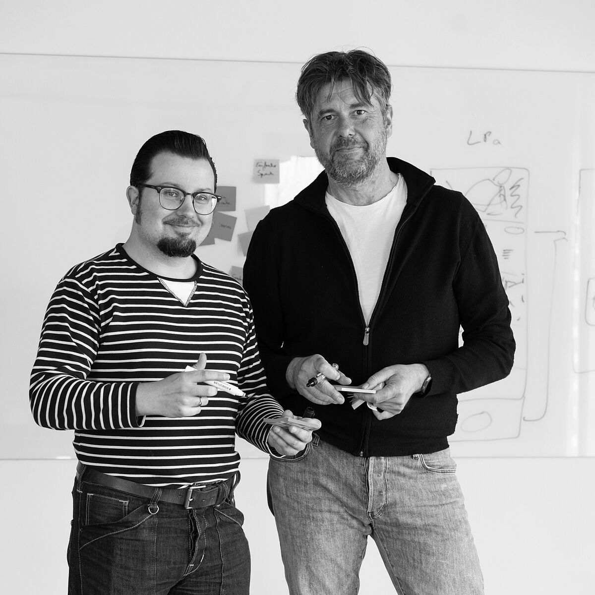 Porträt von den Workshopleitern von Lachs von Achtern