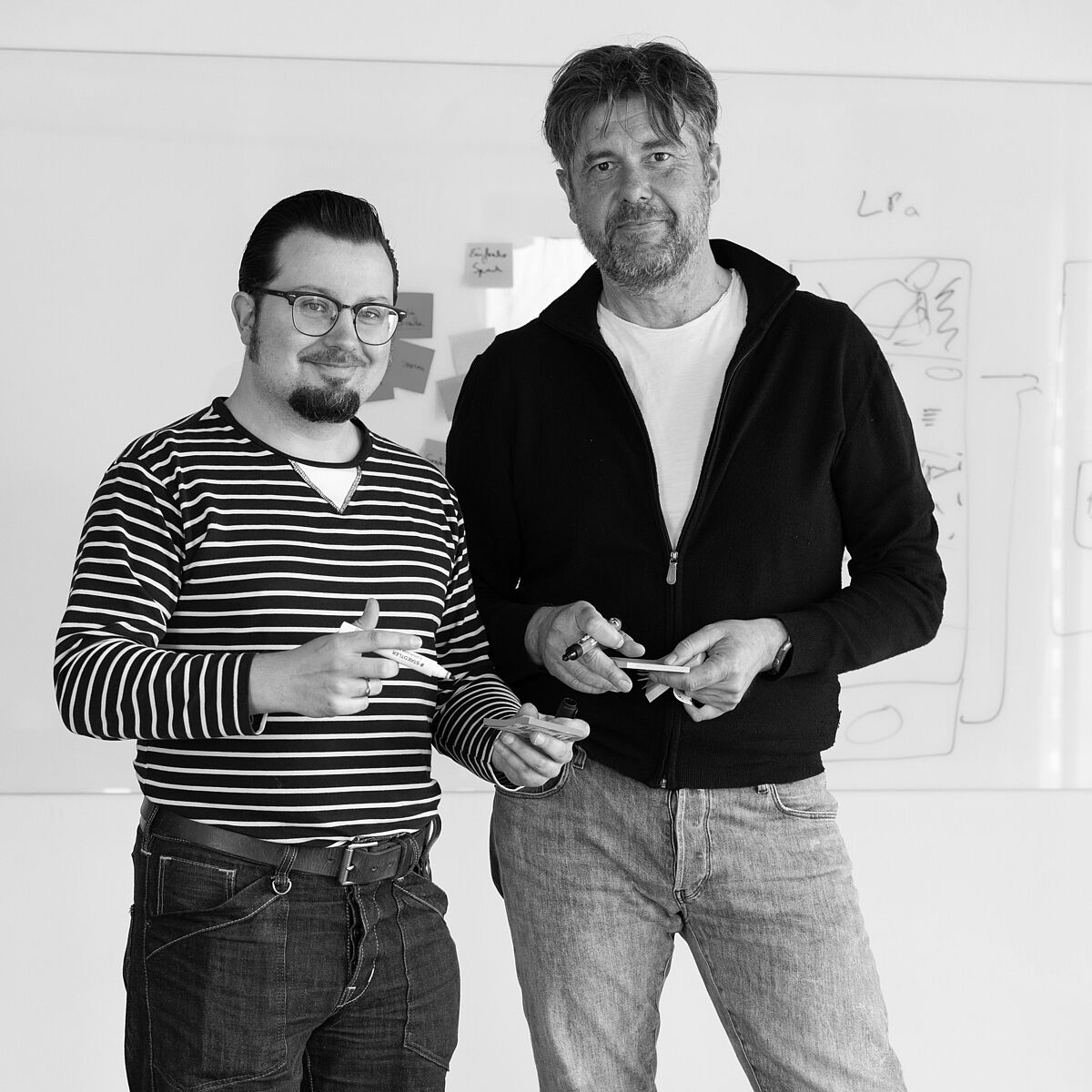 Porträt von den Workshopleitern von Lachs von Achtern