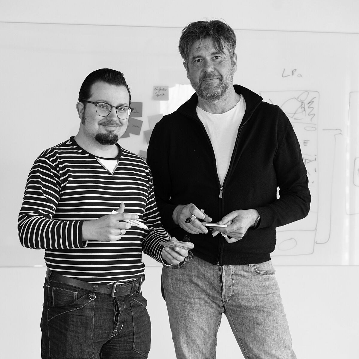 Porträt von den Workshopleitern von Lachs von Achtern