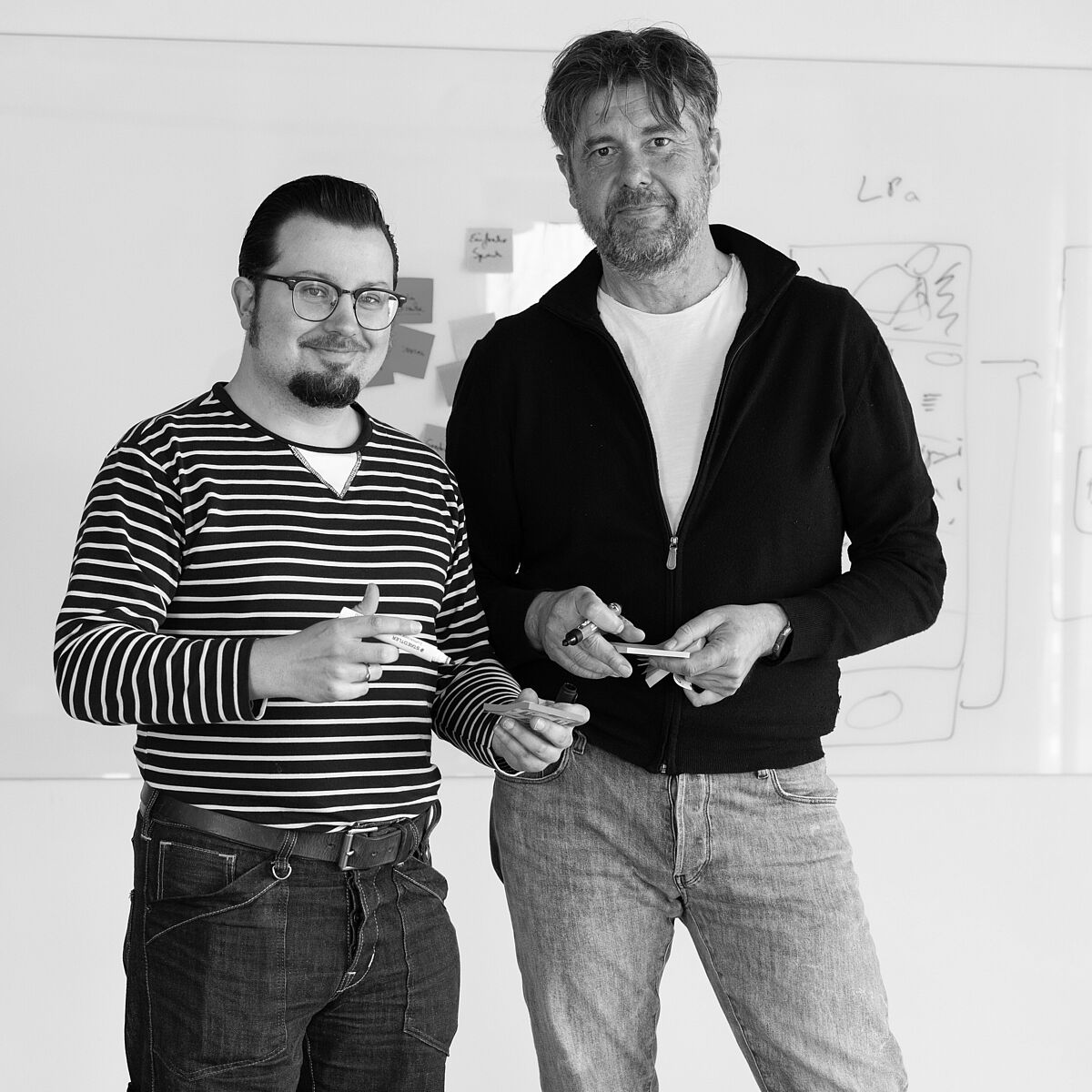 Porträt von den Workshopleitern von Lachs von Achtern