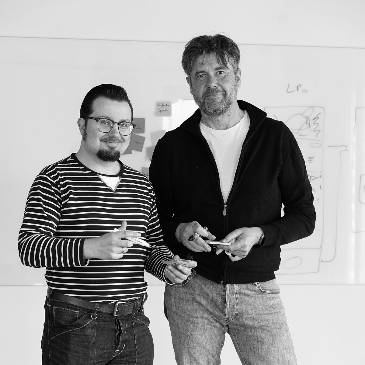 Porträt von den Workshopleitern von Lachs von Achtern