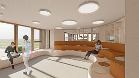 Einblick in Schule - Präsentationstribüne