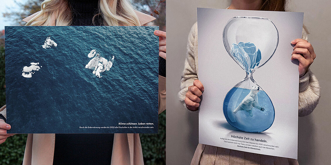 Studierende aus dem Studiengang Kommunikationsdesign und Medien: Ohne Worte – starke Bildideen entwickeln.