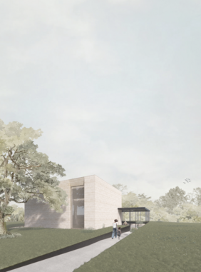 Außenraum der Kapelle