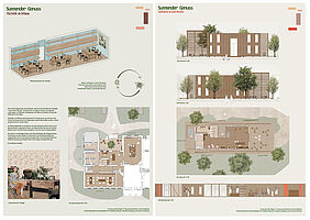 Entwurf Franka Nagel Plan 03 & 04 Floristik im Schloss mit Workshopbereich Destillerie im Neuen Marstall