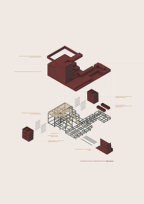 Isometrische Treppenkonstruktion