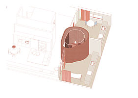 Axonometrie Beratungskapsel