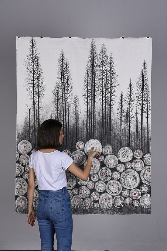 Aljoscha Schmidt, Aniseh Mah Roo, Kai Goletz, Mahsa Riahi, Phlipp Schönwälder, Ronja Silvana Wagler: Harz - Gehen und Zeichnen