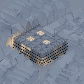 Isometrische Stadtansicht bei Nacht Isometrische Stadtansicht bei Nacht