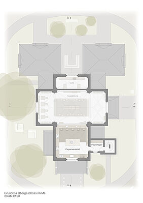 Grundriss Obergeschoss - Papierwerkstatt