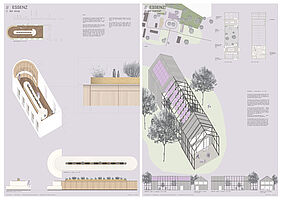 Entwurf Catharina Rogalla, Plan 03 & 04 Darstellung Ausstellungsraum mit Erinnerungen an die Geschichte des Schlosses