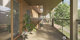 Rendering Laubengang