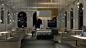 Visualisierung Innenraum nachts